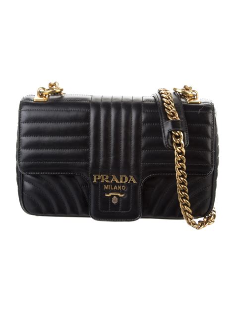 Prada Medium Soft Calf Impunture Diagramme Shoulder Bag 